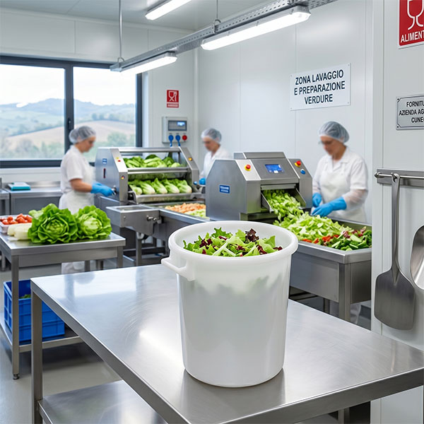 Mobil Plastic Bidone Industriale Alimentare in Pehd Neutro Senza Coperchio - MOBIL PLASTIC - Immagine 3